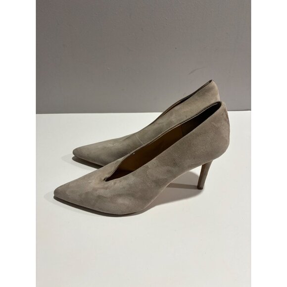 Vince Camuto Women's Size 10 Anika Beige Suede Pointed-Toe Heels - Picture 3 of 3